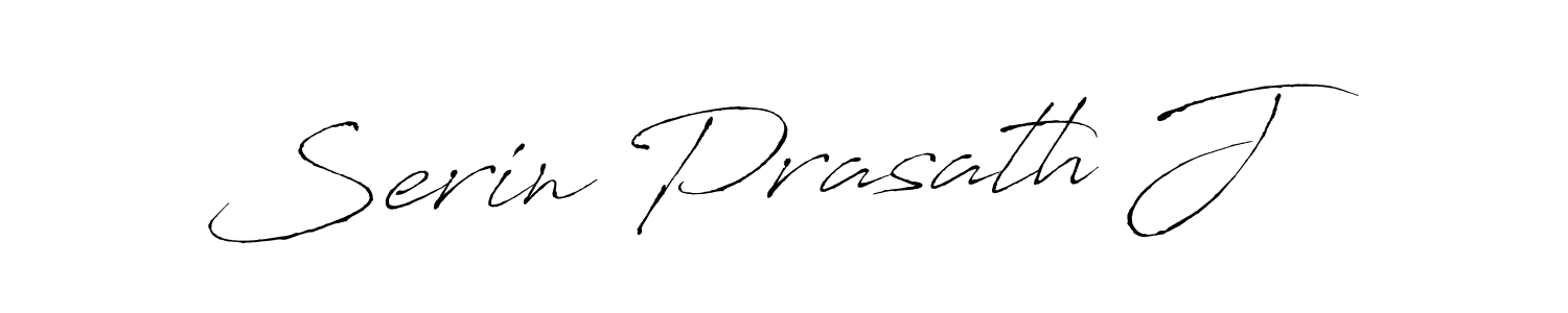 Use a signature maker to create a handwritten signature online. With this signature software, you can design (Antro_Vectra) your own signature for name Serin Prasath J. Serin Prasath J signature style 6 images and pictures png