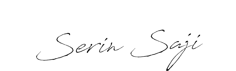 Design your own signature with our free online signature maker. With this signature software, you can create a handwritten (Antro_Vectra) signature for name Serin Saji. Serin Saji signature style 6 images and pictures png