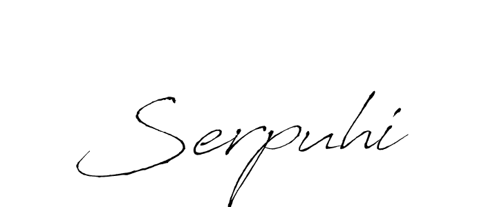 How to make Serpuhi signature? Antro_Vectra is a professional autograph style. Create handwritten signature for Serpuhi name. Serpuhi signature style 6 images and pictures png