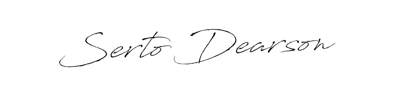 Design your own signature with our free online signature maker. With this signature software, you can create a handwritten (Antro_Vectra) signature for name Serto Dearson. Serto Dearson signature style 6 images and pictures png