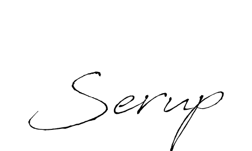 Serup stylish signature style. Best Handwritten Sign (Antro_Vectra) for my name. Handwritten Signature Collection Ideas for my name Serup. Serup signature style 6 images and pictures png