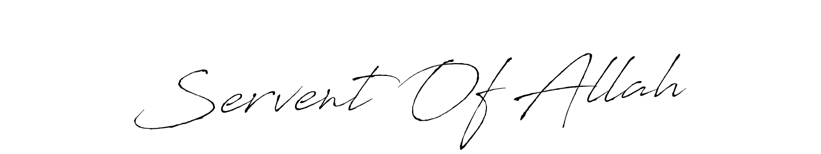 Make a beautiful signature design for name Servent Of Allah. With this signature (Antro_Vectra) style, you can create a handwritten signature for free. Servent Of Allah signature style 6 images and pictures png