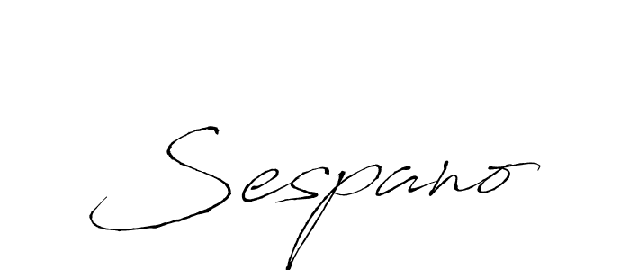 Design your own signature with our free online signature maker. With this signature software, you can create a handwritten (Antro_Vectra) signature for name Sespano. Sespano signature style 6 images and pictures png