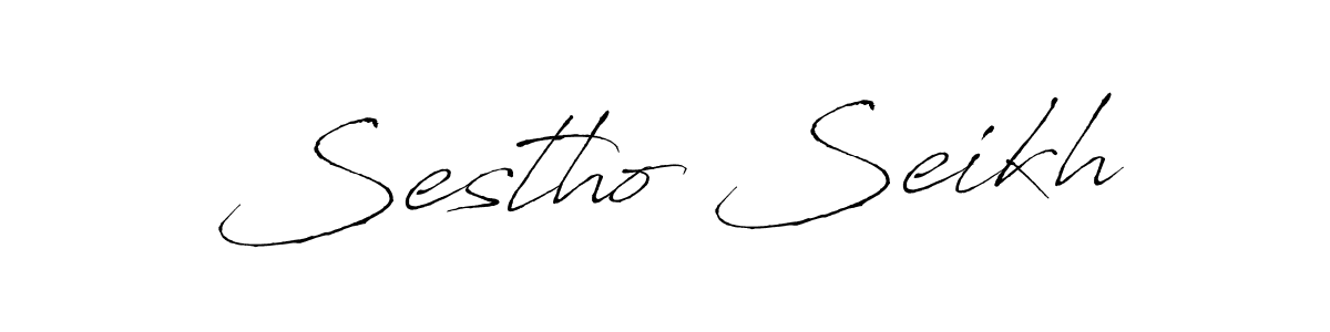 Antro_Vectra is a professional signature style that is perfect for those who want to add a touch of class to their signature. It is also a great choice for those who want to make their signature more unique. Get Sestho Seikh name to fancy signature for free. Sestho Seikh signature style 6 images and pictures png