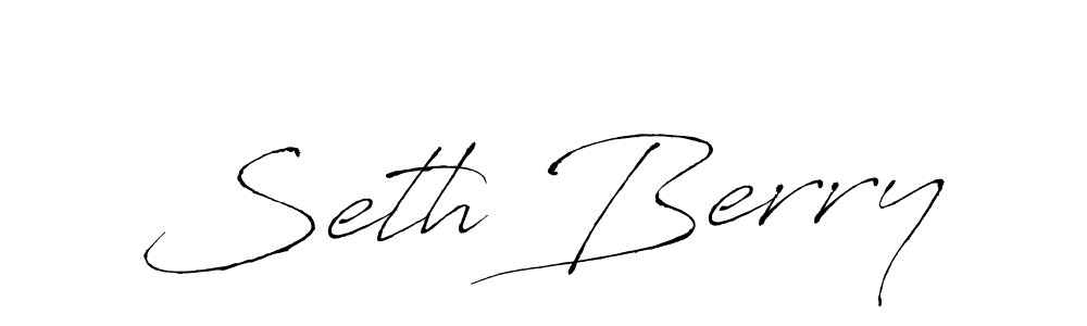 Make a beautiful signature design for name Seth Berry. With this signature (Antro_Vectra) style, you can create a handwritten signature for free. Seth Berry signature style 6 images and pictures png