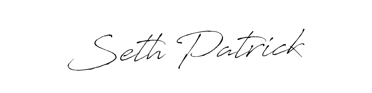 Make a beautiful signature design for name Seth Patrick. With this signature (Antro_Vectra) style, you can create a handwritten signature for free. Seth Patrick signature style 6 images and pictures png