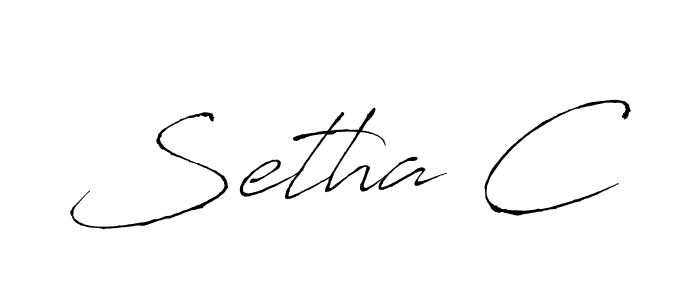 Also You can easily find your signature by using the search form. We will create Setha C name handwritten signature images for you free of cost using Antro_Vectra sign style. Setha C signature style 6 images and pictures png