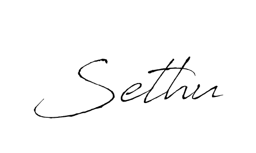 Create a beautiful signature design for name Sethu. With this signature (Antro_Vectra) fonts, you can make a handwritten signature for free. Sethu signature style 6 images and pictures png