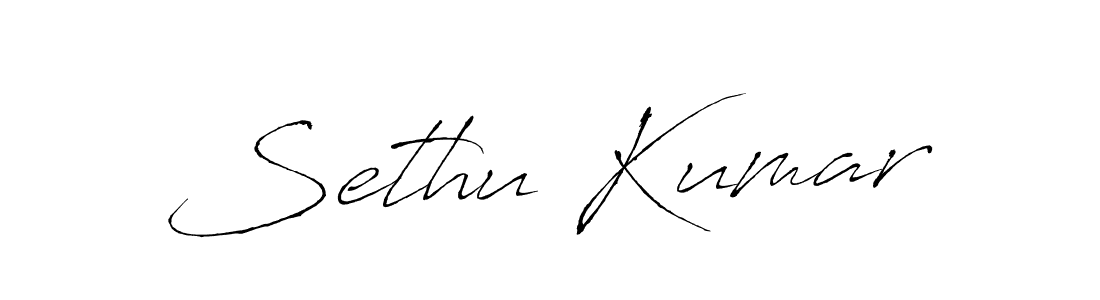 How to make Sethu Kumar name signature. Use Antro_Vectra style for creating short signs online. This is the latest handwritten sign. Sethu Kumar signature style 6 images and pictures png
