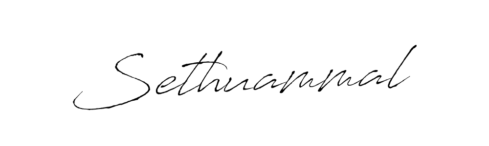 Use a signature maker to create a handwritten signature online. With this signature software, you can design (Antro_Vectra) your own signature for name Sethuammal. Sethuammal signature style 6 images and pictures png