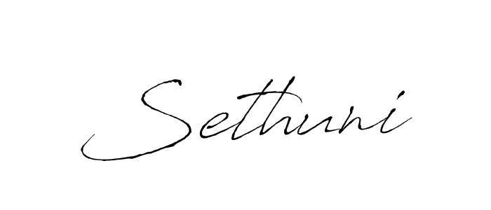 Create a beautiful signature design for name Sethuni. With this signature (Antro_Vectra) fonts, you can make a handwritten signature for free. Sethuni signature style 6 images and pictures png