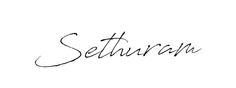 Make a beautiful signature design for name Sethuram. With this signature (Antro_Vectra) style, you can create a handwritten signature for free. Sethuram signature style 6 images and pictures png