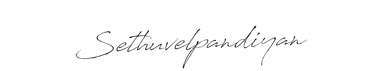 Use a signature maker to create a handwritten signature online. With this signature software, you can design (Antro_Vectra) your own signature for name Sethuvelpandiyan. Sethuvelpandiyan signature style 6 images and pictures png