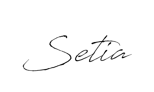 Create a beautiful signature design for name Setia. With this signature (Antro_Vectra) fonts, you can make a handwritten signature for free. Setia signature style 6 images and pictures png