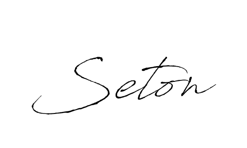 Make a beautiful signature design for name Seton. With this signature (Antro_Vectra) style, you can create a handwritten signature for free. Seton signature style 6 images and pictures png