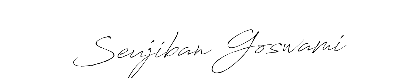 Create a beautiful signature design for name Seujiban Goswami. With this signature (Antro_Vectra) fonts, you can make a handwritten signature for free. Seujiban Goswami signature style 6 images and pictures png