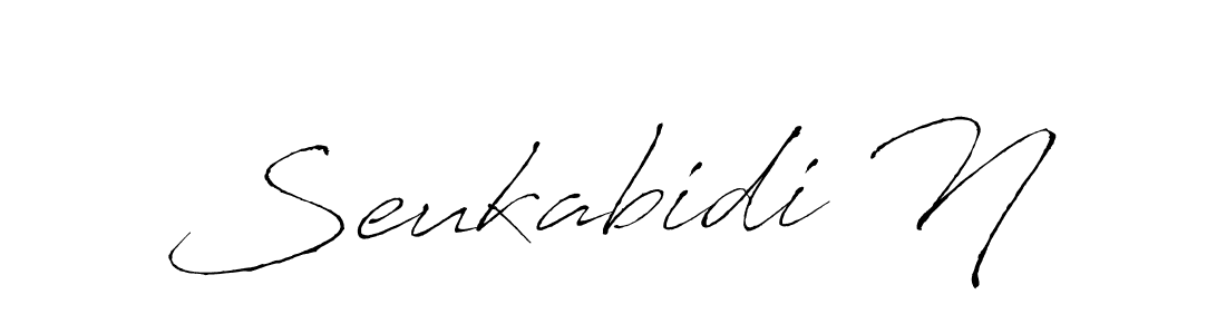 How to make Seukabidi N name signature. Use Antro_Vectra style for creating short signs online. This is the latest handwritten sign. Seukabidi N signature style 6 images and pictures png
