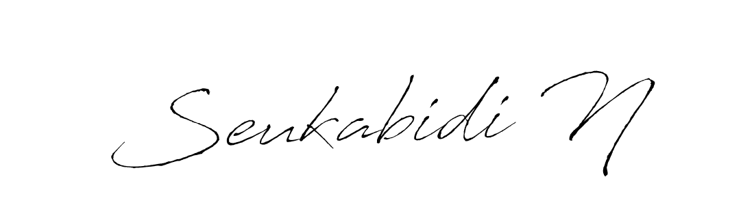 How to make Seukabidi N name signature. Use Antro_Vectra style for creating short signs online. This is the latest handwritten sign. Seukabidi N signature style 6 images and pictures png