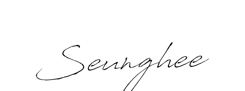 How to make Seunghee name signature. Use Antro_Vectra style for creating short signs online. This is the latest handwritten sign. Seunghee signature style 6 images and pictures png