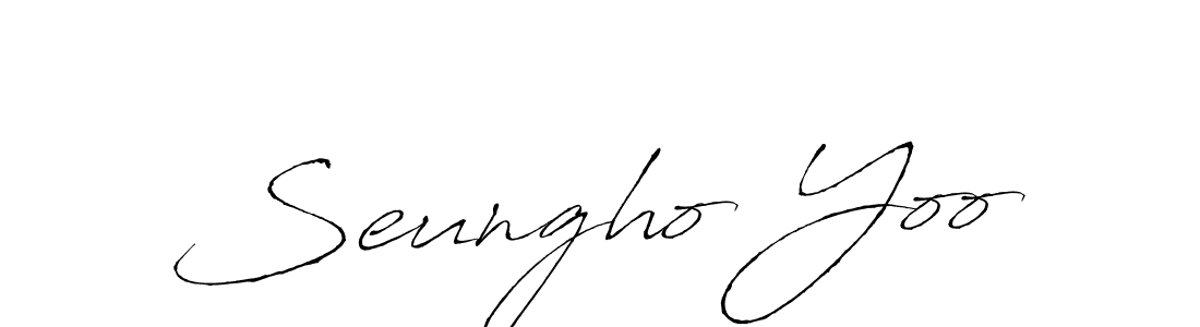 Use a signature maker to create a handwritten signature online. With this signature software, you can design (Antro_Vectra) your own signature for name Seungho Yoo. Seungho Yoo signature style 6 images and pictures png