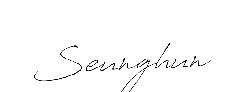 You should practise on your own different ways (Antro_Vectra) to write your name (Seunghun) in signature. don't let someone else do it for you. Seunghun signature style 6 images and pictures png