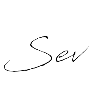 Make a beautiful signature design for name Sev. With this signature (Antro_Vectra) style, you can create a handwritten signature for free. Sev signature style 6 images and pictures png