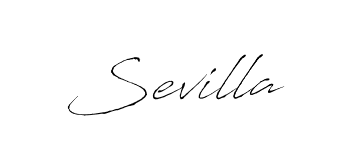 Use a signature maker to create a handwritten signature online. With this signature software, you can design (Antro_Vectra) your own signature for name Sevilla. Sevilla signature style 6 images and pictures png