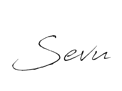 How to make Sevu name signature. Use Antro_Vectra style for creating short signs online. This is the latest handwritten sign. Sevu signature style 6 images and pictures png