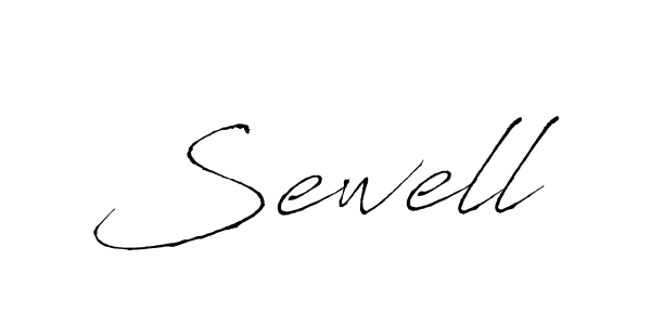 Make a beautiful signature design for name Sewell. With this signature (Antro_Vectra) style, you can create a handwritten signature for free. Sewell signature style 6 images and pictures png