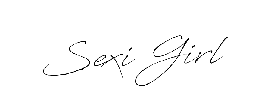 Sexi Girl stylish signature style. Best Handwritten Sign (Antro_Vectra) for my name. Handwritten Signature Collection Ideas for my name Sexi Girl. Sexi Girl signature style 6 images and pictures png