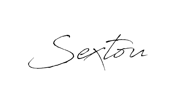 Sextou stylish signature style. Best Handwritten Sign (Antro_Vectra) for my name. Handwritten Signature Collection Ideas for my name Sextou. Sextou signature style 6 images and pictures png