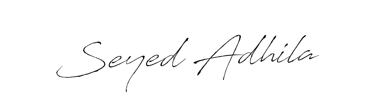 How to make Seyed Adhila name signature. Use Antro_Vectra style for creating short signs online. This is the latest handwritten sign. Seyed Adhila signature style 6 images and pictures png