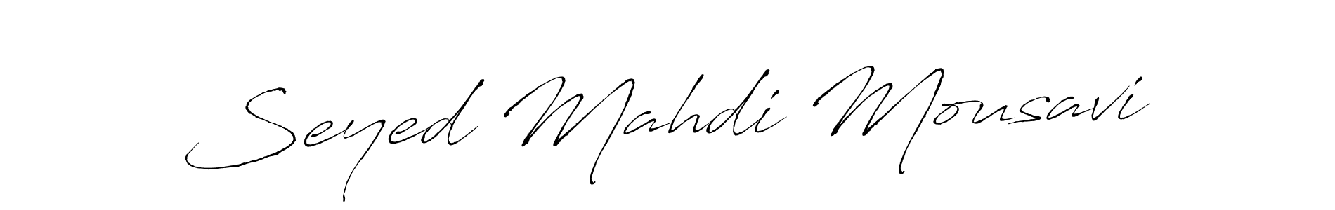 How to make Seyed Mahdi Mousavi name signature. Use Antro_Vectra style for creating short signs online. This is the latest handwritten sign. Seyed Mahdi Mousavi signature style 6 images and pictures png