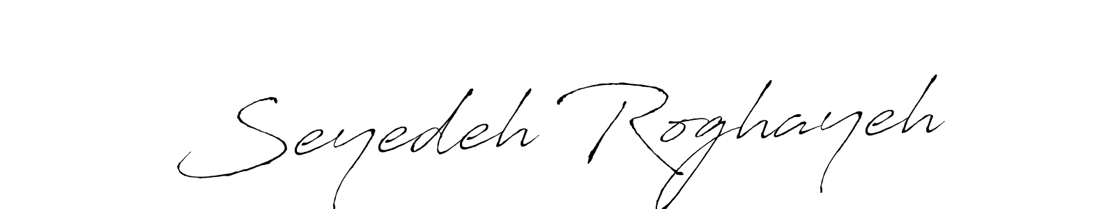 This is the best signature style for the Seyedeh Roghayeh name. Also you like these signature font (Antro_Vectra). Mix name signature. Seyedeh Roghayeh signature style 6 images and pictures png