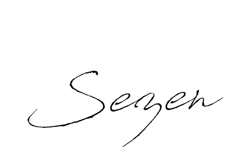 Use a signature maker to create a handwritten signature online. With this signature software, you can design (Antro_Vectra) your own signature for name Sezen. Sezen signature style 6 images and pictures png