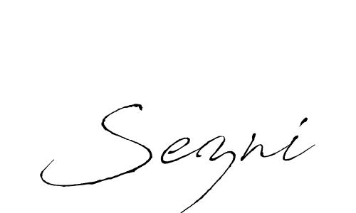 How to make Sezni name signature. Use Antro_Vectra style for creating short signs online. This is the latest handwritten sign. Sezni signature style 6 images and pictures png