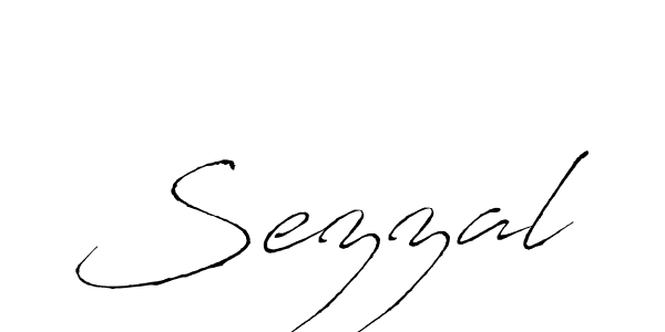 Make a beautiful signature design for name Sezzal. With this signature (Antro_Vectra) style, you can create a handwritten signature for free. Sezzal signature style 6 images and pictures png