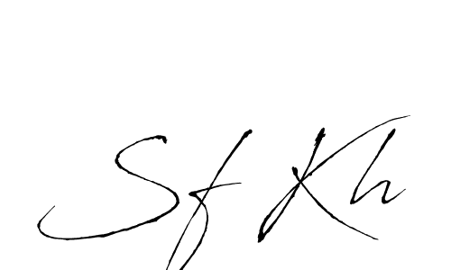 The best way (Antro_Vectra) to make a short signature is to pick only two or three words in your name. The name Sf Kh include a total of six letters. For converting this name. Sf Kh signature style 6 images and pictures png