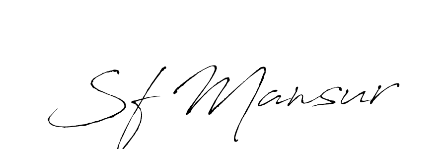 Create a beautiful signature design for name Sf Mansur. With this signature (Antro_Vectra) fonts, you can make a handwritten signature for free. Sf Mansur signature style 6 images and pictures png