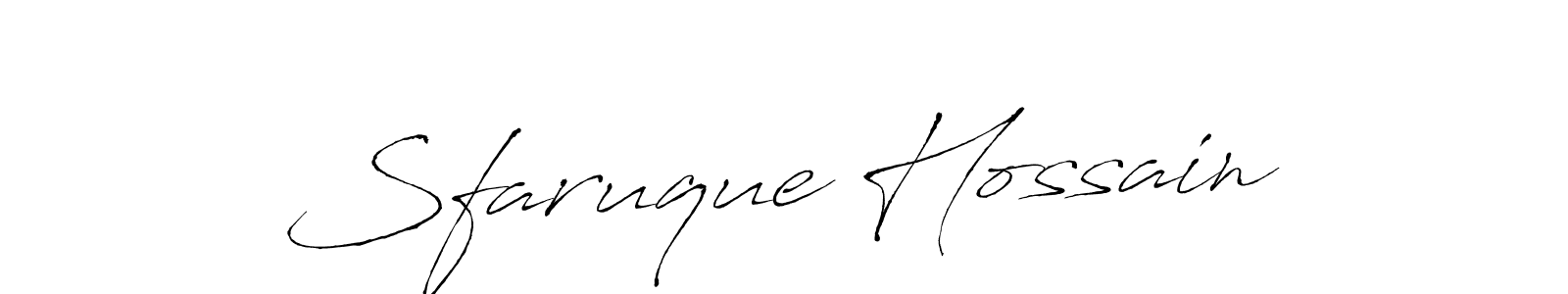 Sfaruque Hossain stylish signature style. Best Handwritten Sign (Antro_Vectra) for my name. Handwritten Signature Collection Ideas for my name Sfaruque Hossain. Sfaruque Hossain signature style 6 images and pictures png