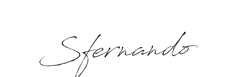 Use a signature maker to create a handwritten signature online. With this signature software, you can design (Antro_Vectra) your own signature for name Sfernando. Sfernando signature style 6 images and pictures png