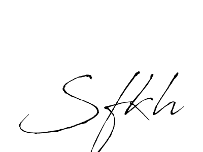 Create a beautiful signature design for name Sfkh. With this signature (Antro_Vectra) fonts, you can make a handwritten signature for free. Sfkh signature style 6 images and pictures png