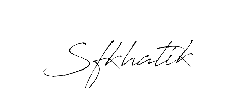 Create a beautiful signature design for name Sfkhatik. With this signature (Antro_Vectra) fonts, you can make a handwritten signature for free. Sfkhatik signature style 6 images and pictures png