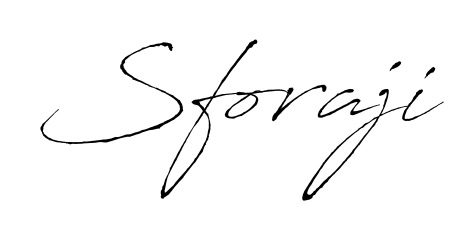 The Antro_Vectra font transforms the name Sforaji into an executive sign with sharp precision and distinguished character. Sforaji signature style 6 images and pictures png