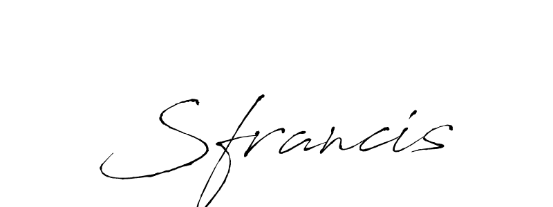Also we have Sfrancis name is the best signature style. Create professional handwritten signature collection using Antro_Vectra autograph style. Sfrancis signature style 6 images and pictures png