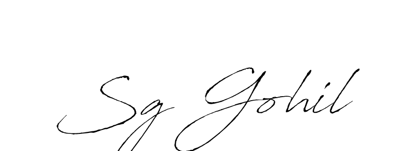 Sg Gohil stylish signature style. Best Handwritten Sign (Antro_Vectra) for my name. Handwritten Signature Collection Ideas for my name Sg Gohil. Sg Gohil signature style 6 images and pictures png