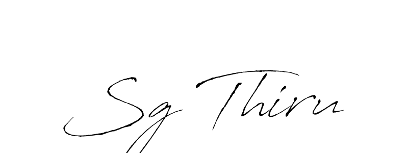 Design your own signature with our free online signature maker. With this signature software, you can create a handwritten (Antro_Vectra) signature for name Sg Thiru. Sg Thiru signature style 6 images and pictures png