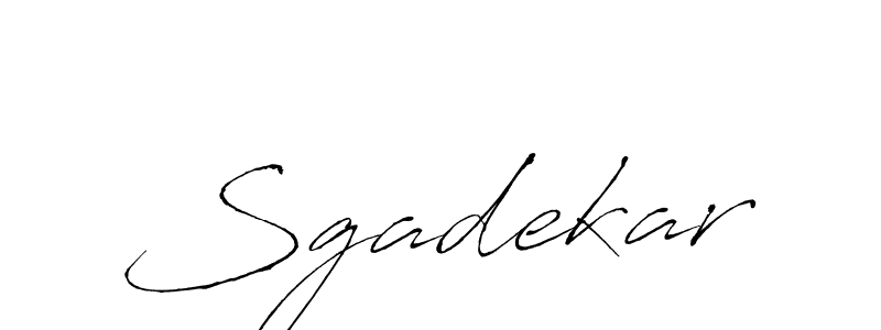 How to make Sgadekar name signature. Use Antro_Vectra style for creating short signs online. This is the latest handwritten sign. Sgadekar signature style 6 images and pictures png