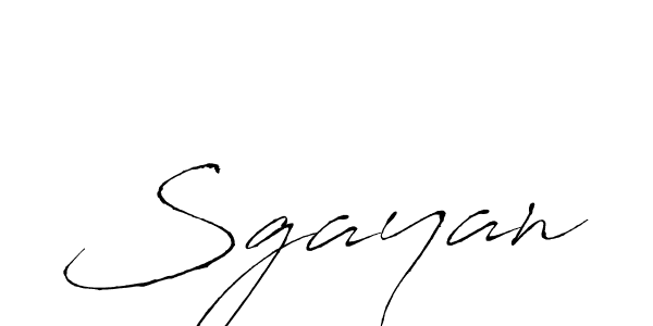 Use a signature maker to create a handwritten signature online. With this signature software, you can design (Antro_Vectra) your own signature for name Sgayan. Sgayan signature style 6 images and pictures png