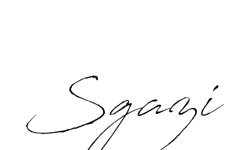 Create a beautiful signature design for name Sgazi. With this signature (Antro_Vectra) fonts, you can make a handwritten signature for free. Sgazi signature style 6 images and pictures png